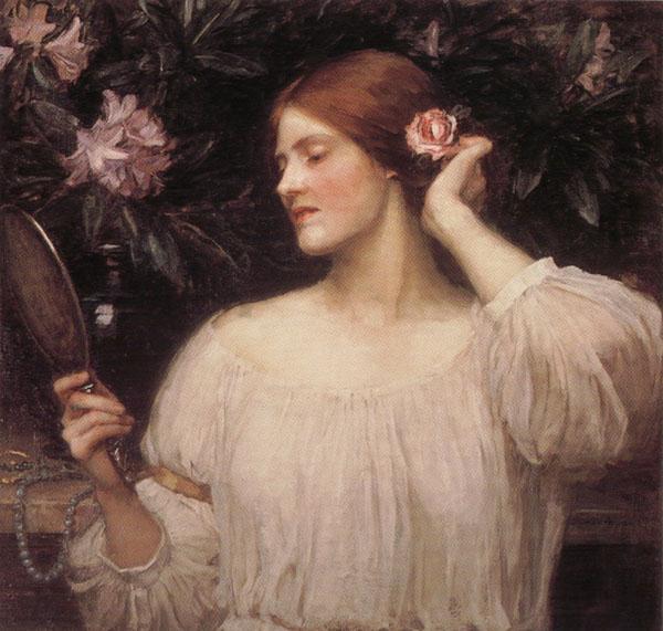 John William Waterhouse Gather Ye Rosebuds While Ye May oil painting picture